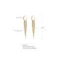 Cascading Tassel Hoop Earrings, dimension chart