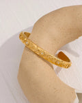 Gold Celestial Open Bangle - bracelet, on display 3