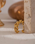 Gold Chain Link Adjustable Ring, on display 3