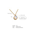 Crystal Opal Pendant Necklace, dimension chart