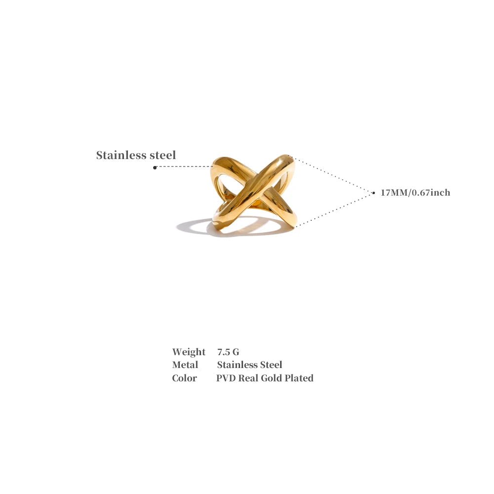 Geometric Crossover Statement Ring, dimension chart