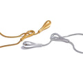 Gold and Silver Lariat Teardrop Rope Necklace, on white background 3